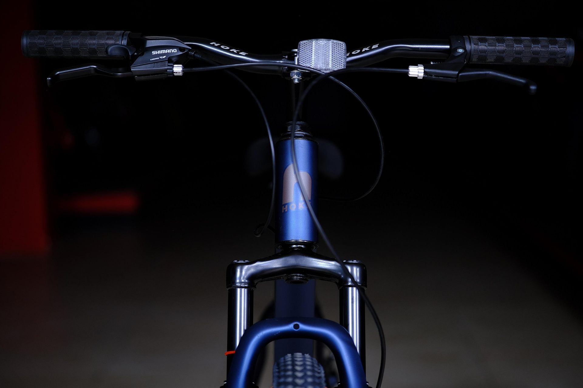 Амортизационная пружинная вилка 80mm  HOKE ONE WAY 26 матовый синий-коричневый